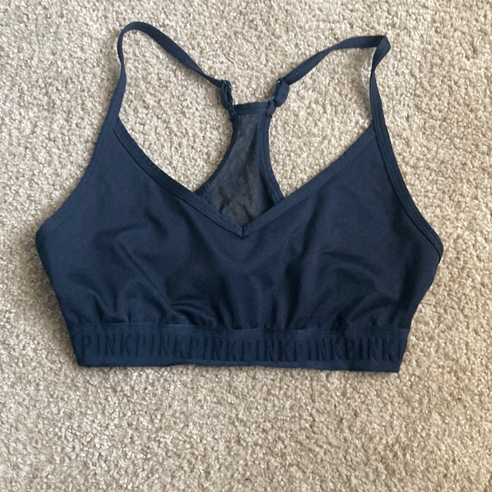 Pink sports bra